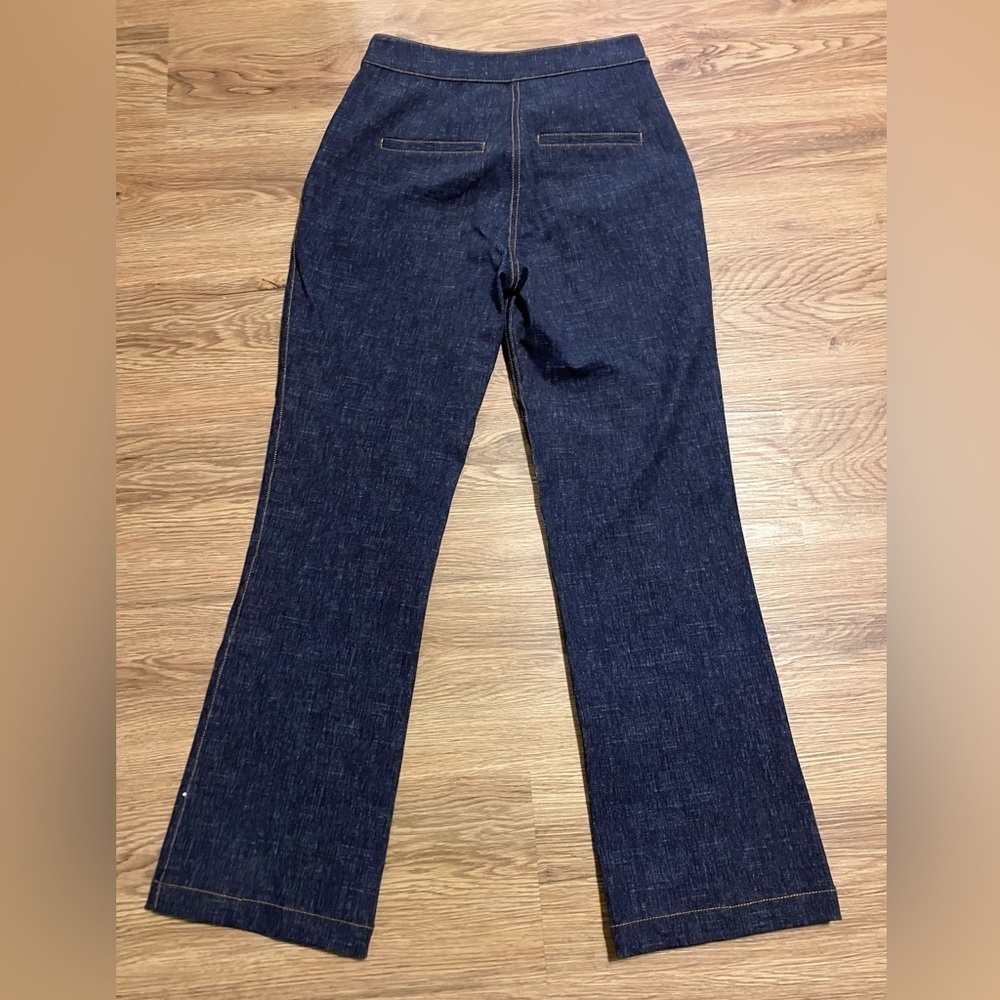 Pearl by Lela Rose Stretch Denim Deedie Pants in dark blue - Picture 2 of 8